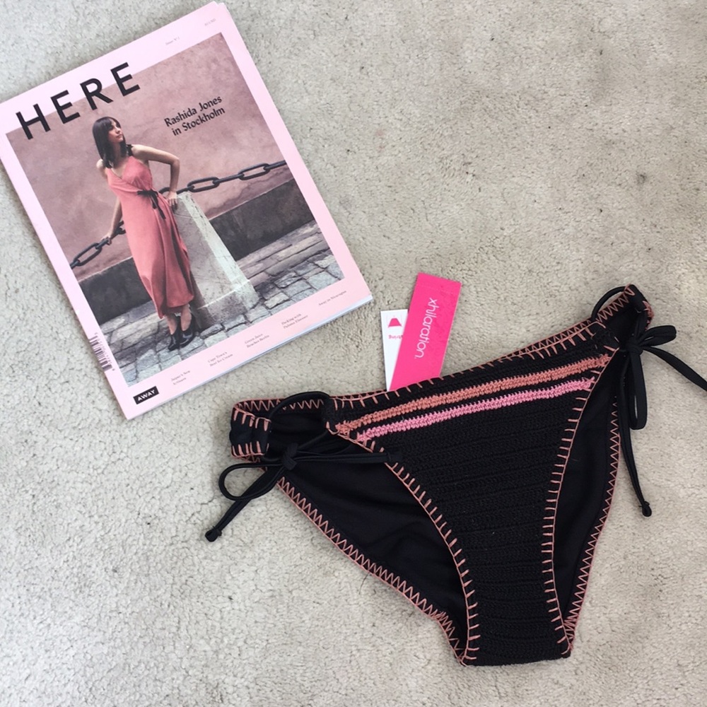 Xhilaration NWT Black & Coral Crochet Bottoms
